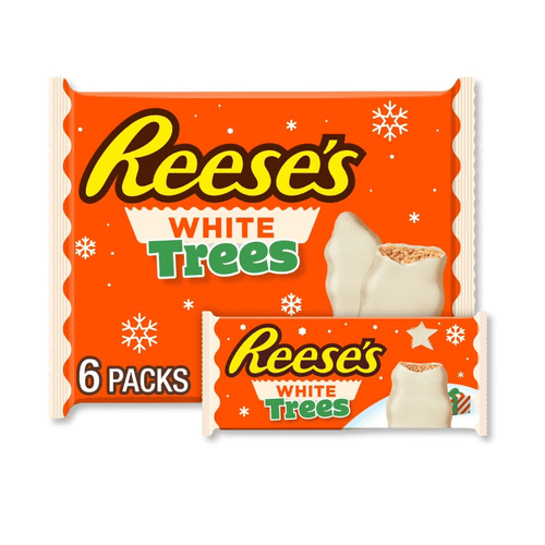 Reese’s White Chocolate Peanut Butter Trees, Bulk Value Pack, 1.2 oz, 6 Packs
