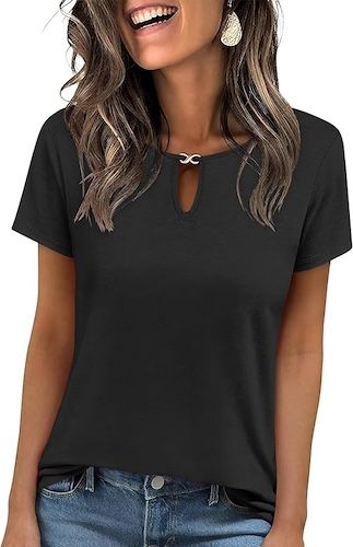 ANRABESS Womens Short Sleeve Tops