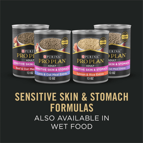 Purina Pro Plan Dry Dog Food, Adult Sensitive Skin & Stomach Salmon & Rice Formula, No Corn, Wheat or Soy, 40 lb, Bag