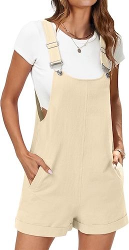 ANRABESS Women's Short Overalls Summer Fit Bib Shortalls