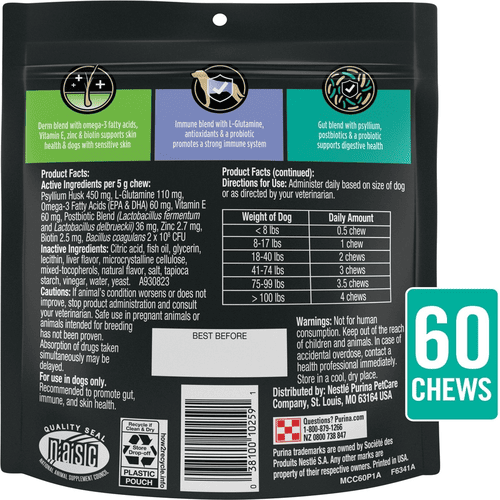 Purina Pro Plan Veterinary Supplements, Multi Care Canine Supplement, 60 Soft Chews