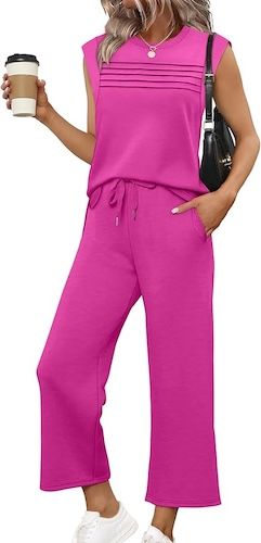 WIHOLL 2 Piece Sets for Women Summer Lounge Sets