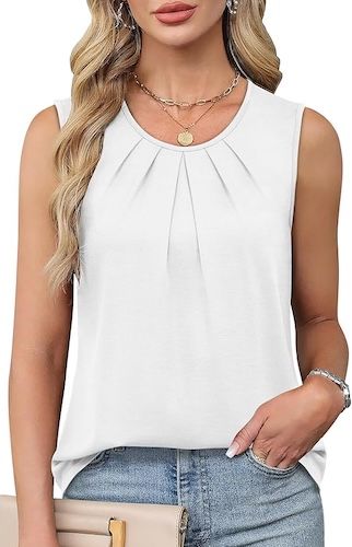 WIHOLL Flowy Tops for Women Business Casual Outfits