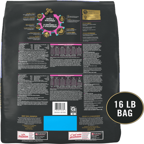 Purina Pro Plan Dry Dog Food, Puppy Sensitive Skin & Stomach Lamb & Oat Meal Formula, 16 lb, Bag