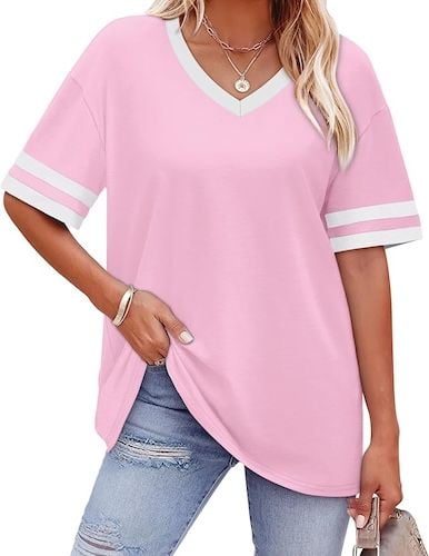WIHOLL Womens T Shirts Loose Fit Short Sleeve
