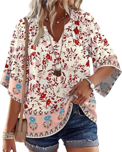 WIHOLL Blouses for Women Dressy Casual Spring Fall Shirts