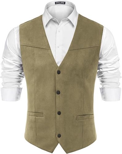 PJ PAUL JONES Men's Western Cowboy Suit Vest