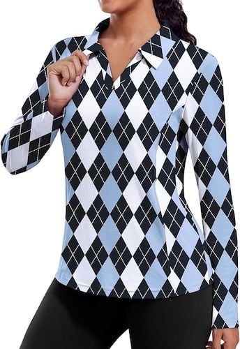 PINSPARK Golf Polo Shirts for Women UPF 50+