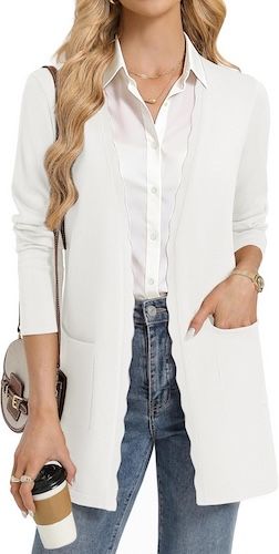 GRACE KARIN Womens Long Cardigans Lightweight Knit Blazer