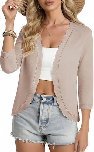 GRACE KARIN Women Lightweight Summer Cardigans Bolero Shrug