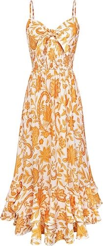 GRACE KARIN Floral Sundress Summer Beach Boho Spaghetti Strap