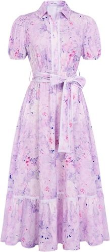 GRACE KARIN Women 2026 Wedding Guest Puff Sleeve Shirt Sundresses