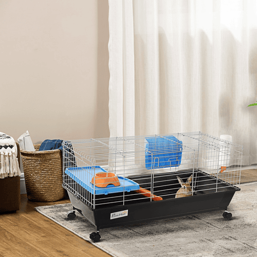 PawHut 35 x 17.25 x 17-in Black Small Pet Cage