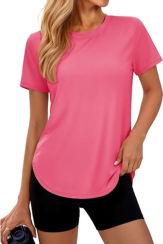 MAGCOMSEN Womens Short Sleeve Workout Tops Sun Protection
