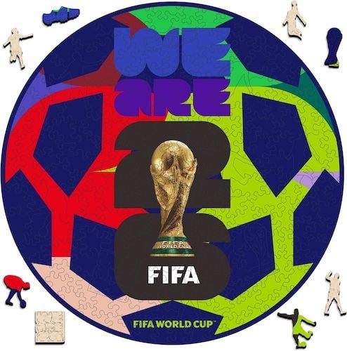 FIFA 2026 World Cup Soccer 10 x 10 Wooden Puzzle for Adults