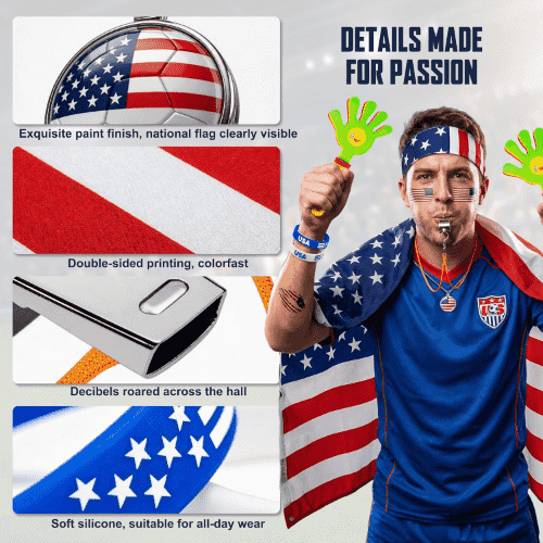 JSDKFJSA 2026 FIFA World Cup Fan Accessories Kit, Watch Party, Home Cheering, 7 Packs