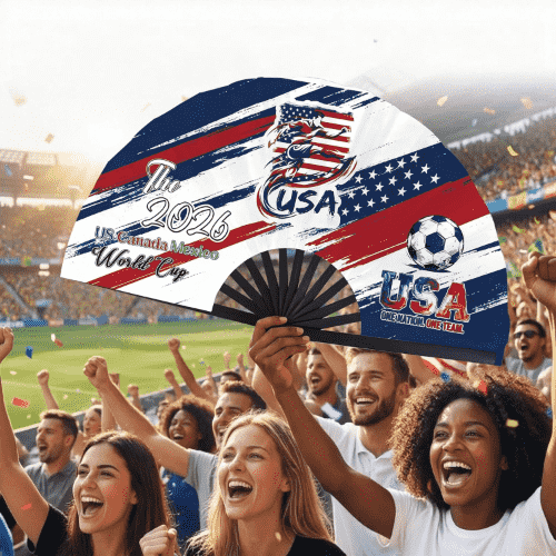 Yjiuhao 2026 FIFA World Cup USA Folding Fans, One Size