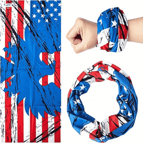 VanfanyWorld 2026 FIFA World Cup Lightweight Stretchy Unisex Multifunctional American Flag Neck Gaiter, Tube Scarf