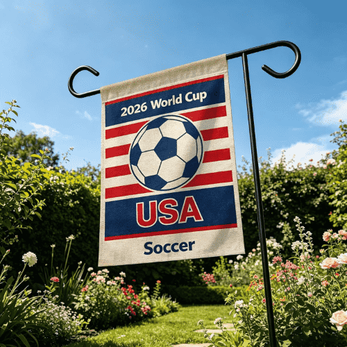 Shidms 2026 FIFA World Cup USA Soccer Garden Flag for Yard Decor, 12 x 18-Inch