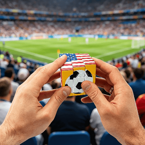 TBEEJ 2026 FIFA World Cup 3x3 Brain Teaser Puzzle Cube with Vivid Printed Patterns