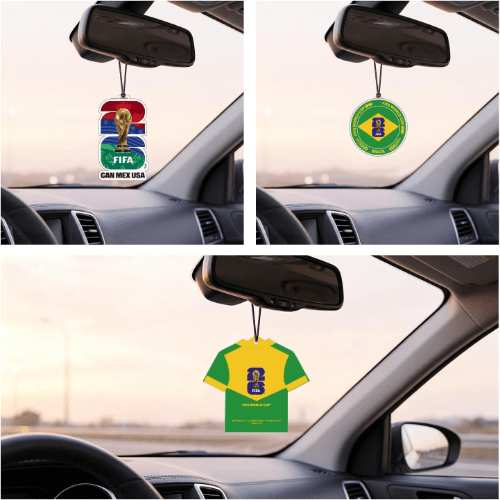 MESUCA 2026 FIFA World Cup Car Air Freshener with Brazil Design, Pack of 3