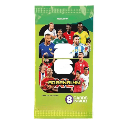 Panini Adrenalyn XL 2026 FIFA World Cup Soccer Cards with Top Stars Like Messi, Ronaldo, Yamal and More, Pack of 8