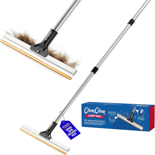 ChomChom Roller Reusable and Adjustable Rake with Teeth Technology to Remove Pet Hair, 64 in