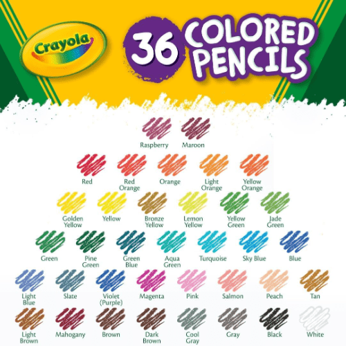 Crayola Colored Pencils for Ages 3+, Preschool Classroom Must Haves, 36 Counts