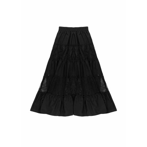 Forever 21 Tiered Lace Maxi Skirt