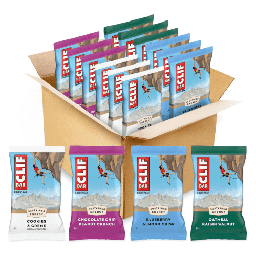 CLIF BAR Protein Energy Bars, Variety Pack, 4 Flavors, 10-11g Protein, Made with Organic Oats, Non-GMO, Plant-Based, No High Fructose Corn Syrup, 12 Counts