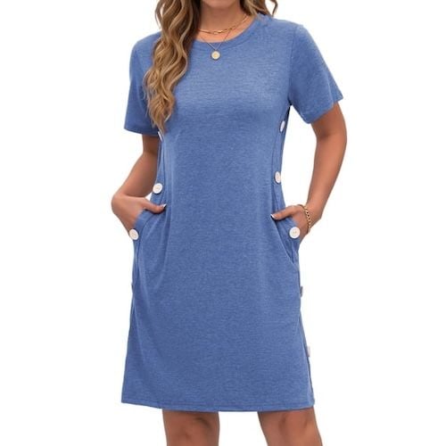 Fantaslook Short Sleeve Womens Summer Tunic Dresses
