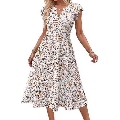 Fantaslook Summer Dresses for Women Ruffle Sleeve