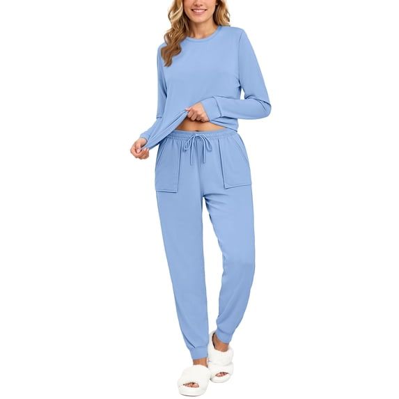 Fantaslook Womens Pajamas Sets Crew Neck
