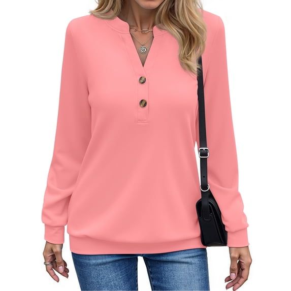 Fantaslook V Neck Sweatshirts for Women Casual Long Sleeve