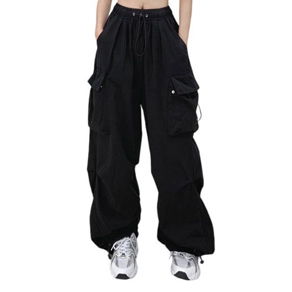 Annhoo Womens Cargo Pants Baggy High Waist