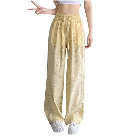 Annhoo Cute Pants for Women Drawstring