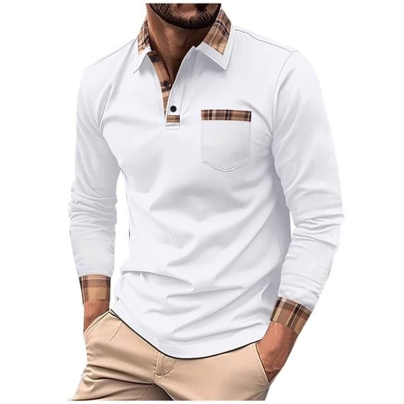 Annhoo Shirts for Men Casual Button Collared Long Sleeve