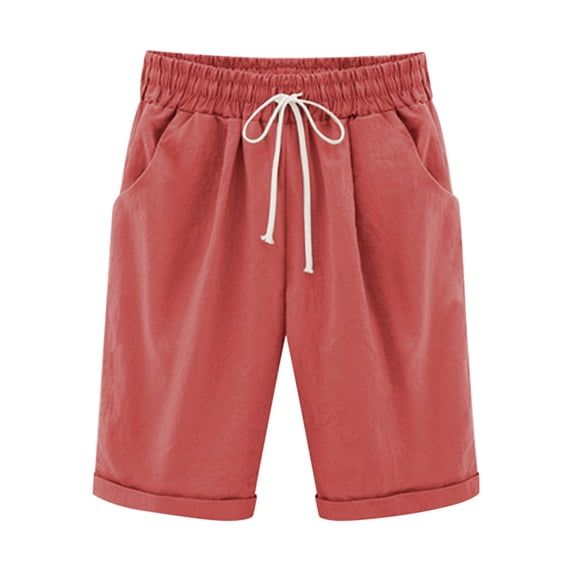 Annhoo Summer Shorts for Women Casual Knee Length