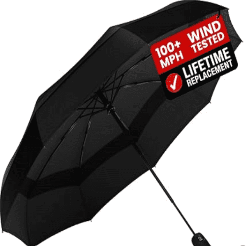 Repel Umbrella Durable, Light & Portable Windproof Premium Auto Folding Travel Umbrella, Withstands Winds up to 100MPH