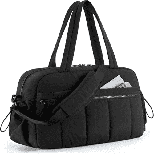 BAGSMART Duffle Bag for Travel, PVC Wet Pocket, Airline Approved Personal Carry-on Size, Fits Under-seat