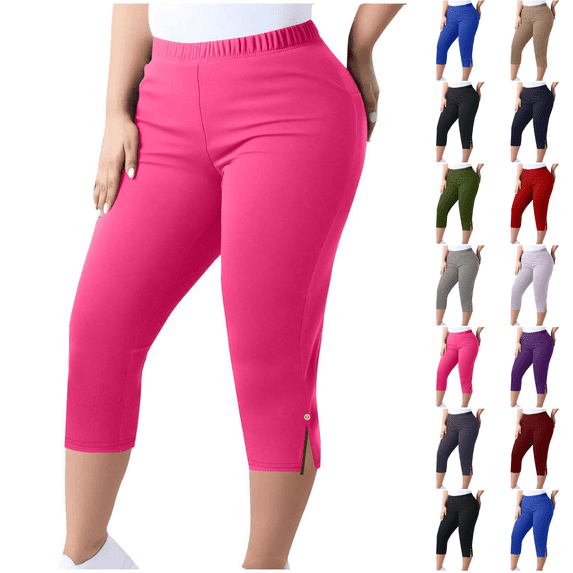 XL-5XL Plus Size Capri Leggings for Women